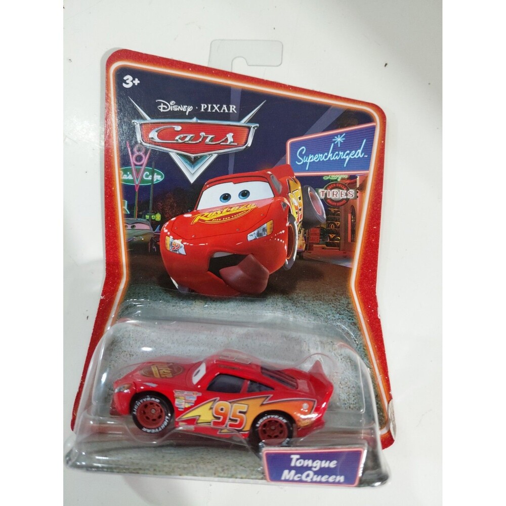 NIP Mattel 1:55 DieCast Disney Cars Supercharged Tongue Lightning McQueen